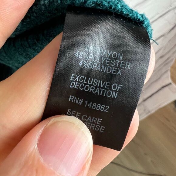 Torrid Plus Size 1 Green Half Zip Lounge Pullover Long Sleeve - Picture 4 of 7